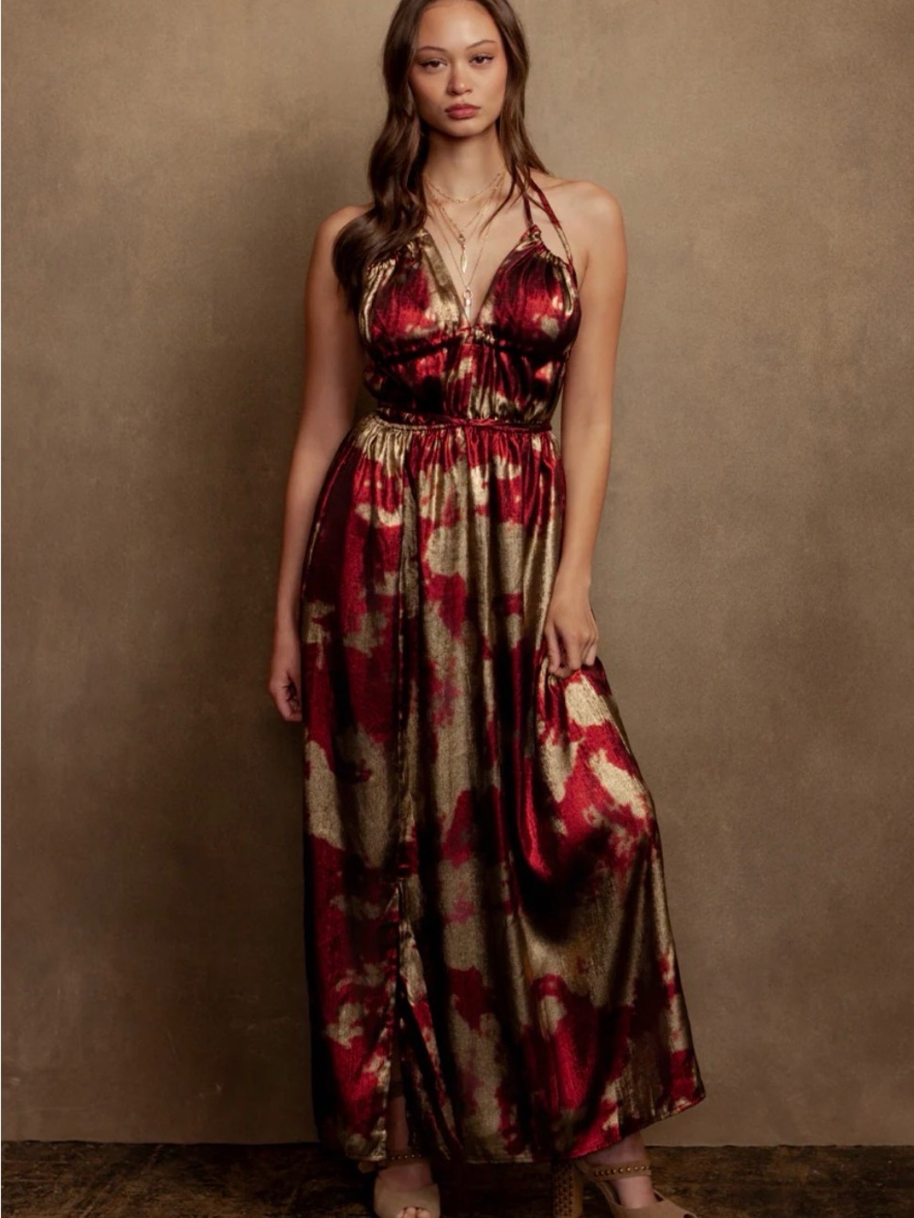 Gale dress by Joy Folie in crimson
